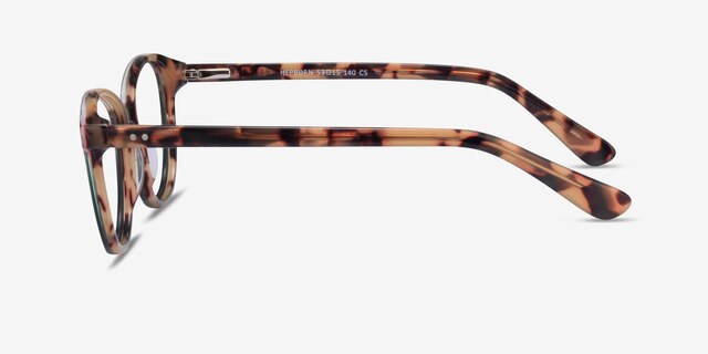 Hepburn Tortoise Green AcetateEyeglass Frames from EyeBuyDirect, Side View