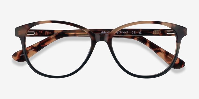 Hepburn Tortoise Green AcetateEyeglass Frames from EyeBuyDirect, Closed View
