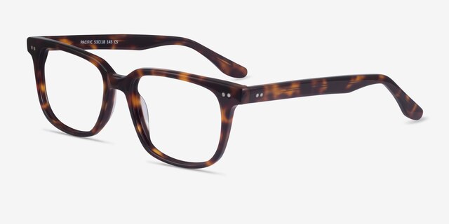 Pacific Tortoise AcetateEyeglass Frames from EyeBuyDirect, Angle View