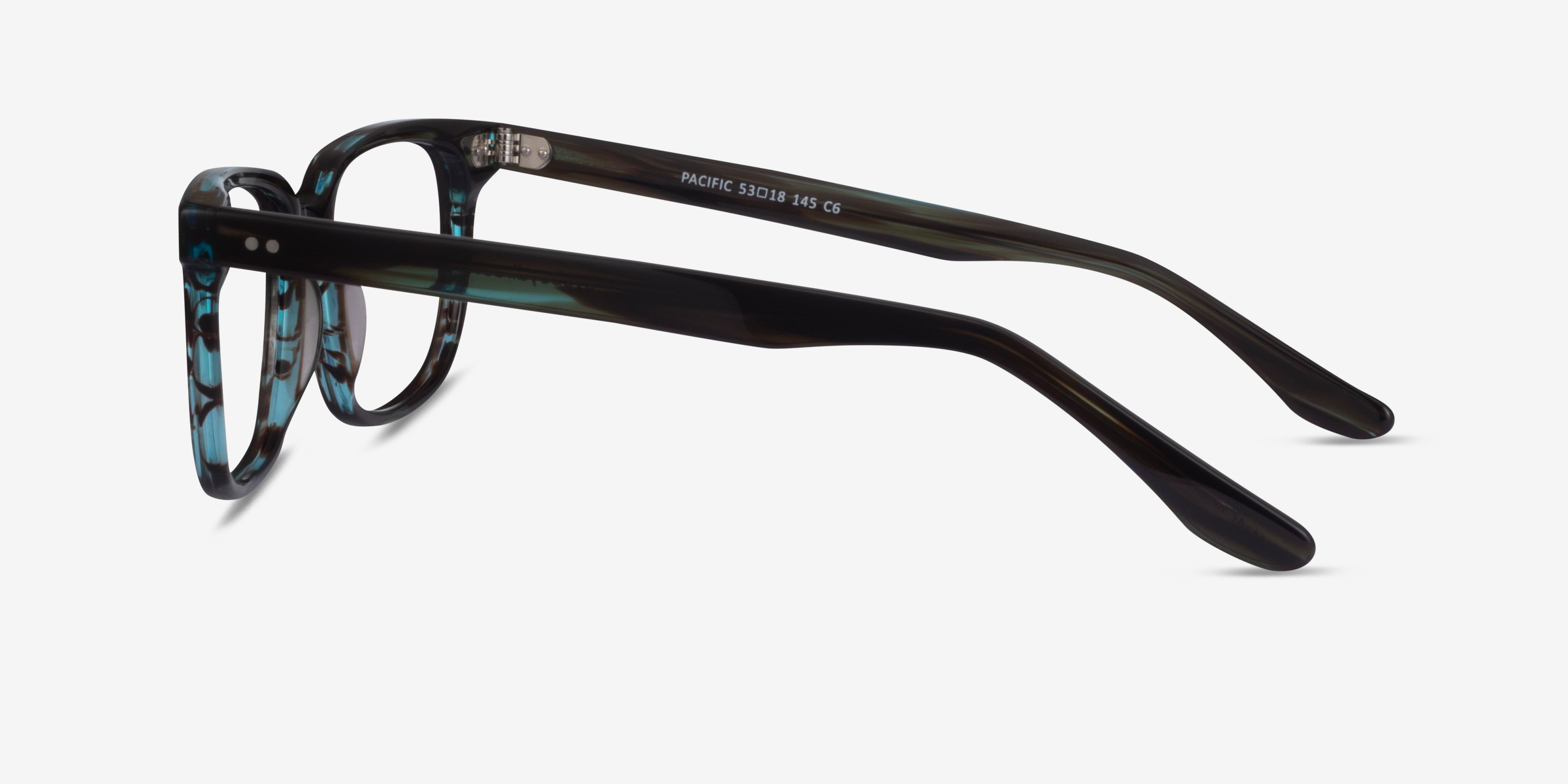 Pacific Rectangle Striped Blue Full Rim Eyeglasses Eyebuydirect