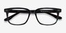 Pacific Striped Blue AcetateEyeglass Frames from EyeBuyDirect, Closed View
