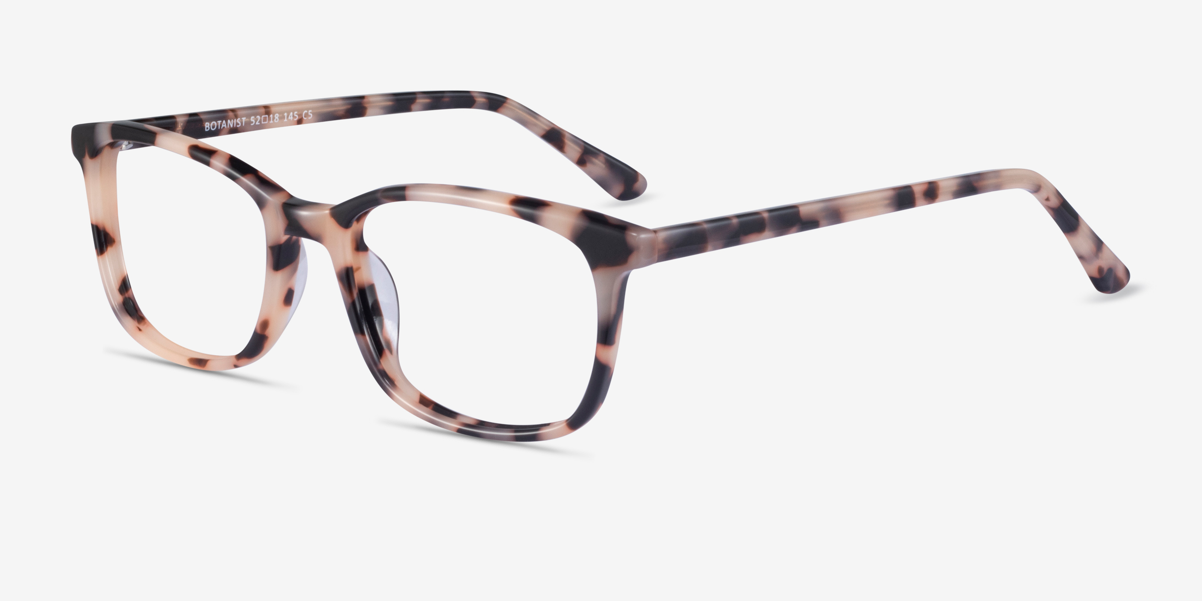 Botanist Rectangle Ivory Tortoise Full Rim Eyeglasses | Eyebuydirect Canada