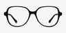 Precious Noir AcétateMontures de lunettes de vue d'EyeBuyDirect, Vue de Face