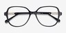 Precious Noir AcétateMontures de lunettes de vue d'EyeBuyDirect, Vue Rapprochée