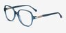 Precious Teal AcetateEyeglass Frames from EyeBuyDirect, Angle View