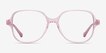 Precious Clear Pink AcetateEyeglass Frames from EyeBuyDirect, Front View