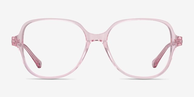 Precious Clear Pink AcetateEyeglass Frames from EyeBuyDirect, Front View
