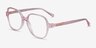 Precious Clear Pink AcetateEyeglass Frames from EyeBuyDirect, Angle View
