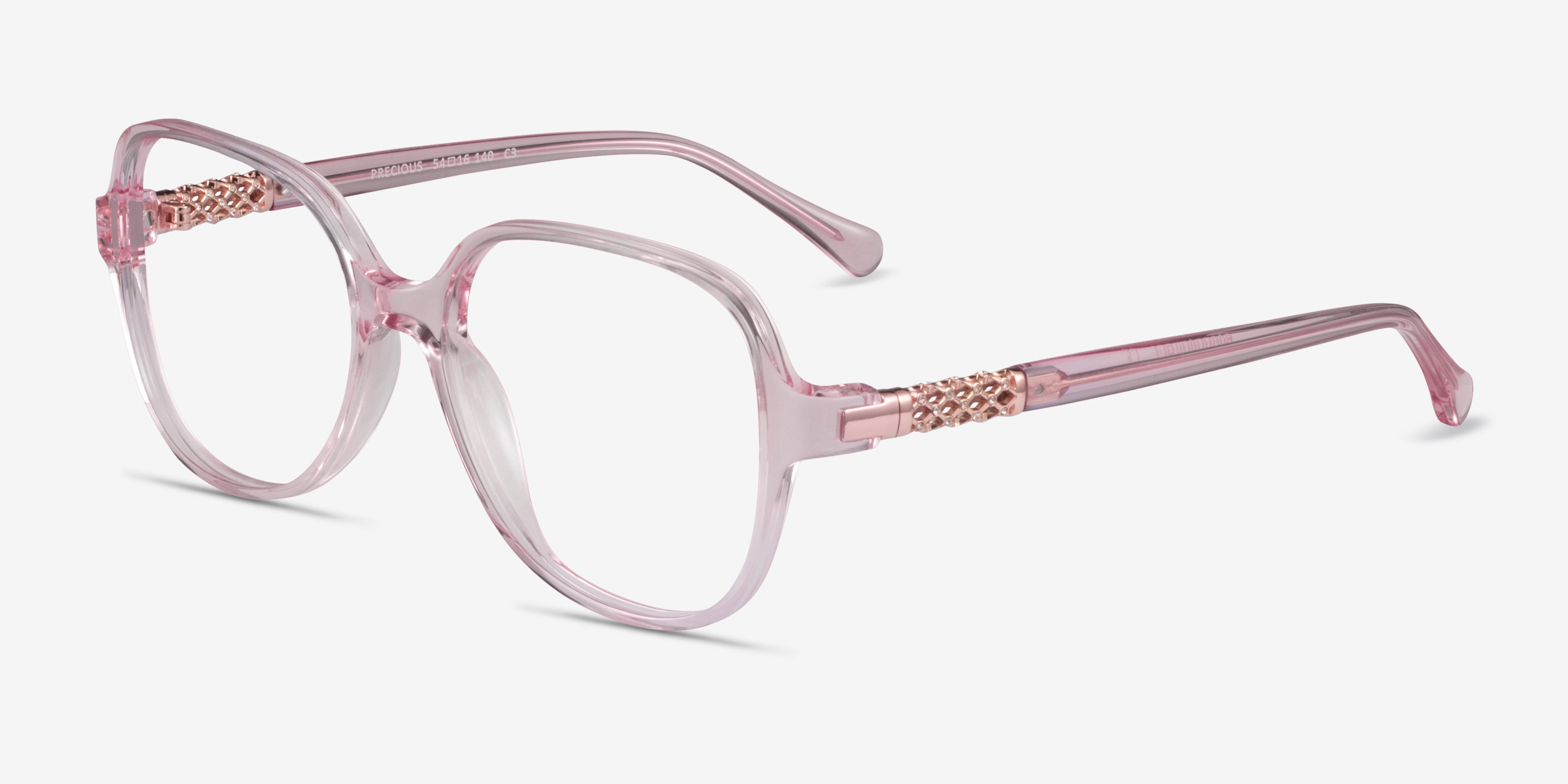 Precious Square Clear Pink Glasses For Women Eyebuydirect Canada