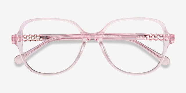 Precious Clear Pink AcetateEyeglass Frames from EyeBuyDirect, Closed View
