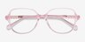 Precious Clear Pink AcetateEyeglass Frames from EyeBuyDirect, Closed View