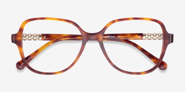 Precious Écailles AcétateMontures de lunettes de vue d'EyeBuyDirect, Vue Rapprochée