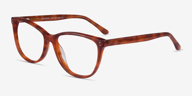 Solitaire Tortoise AcetateEyeglass Frames from EyeBuyDirect, Angle View