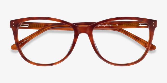 Solitaire Tortoise AcetateEyeglass Frames from EyeBuyDirect, Closed View