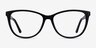 Solitaire Black AcetateEyeglass Frames from EyeBuyDirect, Front View