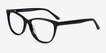 Solitaire Black AcetateEyeglass Frames from EyeBuyDirect, Angle View
