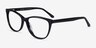 Solitaire Black AcetateEyeglass Frames from EyeBuyDirect, Angle View