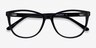 Solitaire Black AcetateEyeglass Frames from EyeBuyDirect, Closed View