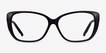 Elegance Black AcetateEyeglass Frames from EyeBuyDirect, Front View