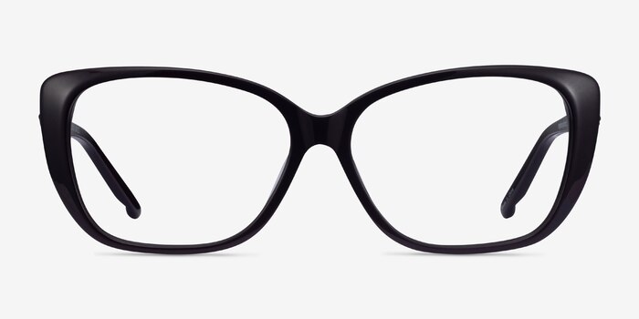 Elegance Noir Acétate Montures de lunettes de vue d'EyeBuyDirect