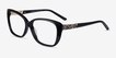 Elegance Black AcetateEyeglass Frames from EyeBuyDirect, Angle View