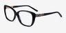 Elegance Black AcetateEyeglass Frames from EyeBuyDirect, Angle View