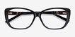 Elegance Black AcetateEyeglass Frames from EyeBuyDirect, Closed View