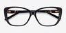 Elegance Black AcetateEyeglass Frames from EyeBuyDirect, Closed View