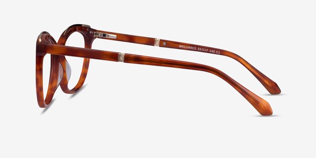 Brilliance Tortoise AcetateEyeglass Frames from EyeBuyDirect, Side View