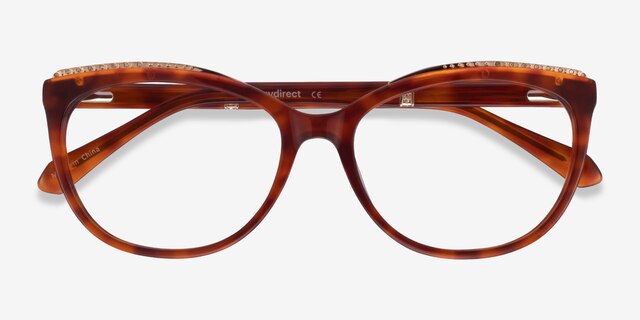 Brilliance Tortoise AcetateEyeglass Frames from EyeBuyDirect, Closed View