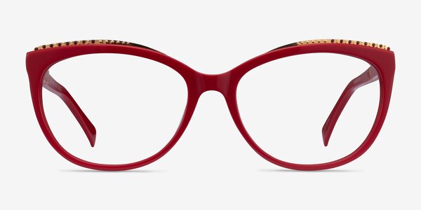 Brilliance Rouge Acétate Montures de lunettes de vue