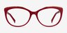 Brilliance Red AcetateEyeglass Frames from EyeBuyDirect, Front View