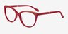 Brilliance Red AcetateEyeglass Frames from EyeBuyDirect, Angle View