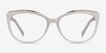Brilliance White AcetateEyeglass Frames from EyeBuyDirect, Front View