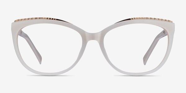 Brilliance White Acetate Eyeglass Frames