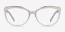 Brilliance White AcetateEyeglass Frames from EyeBuyDirect, Front View