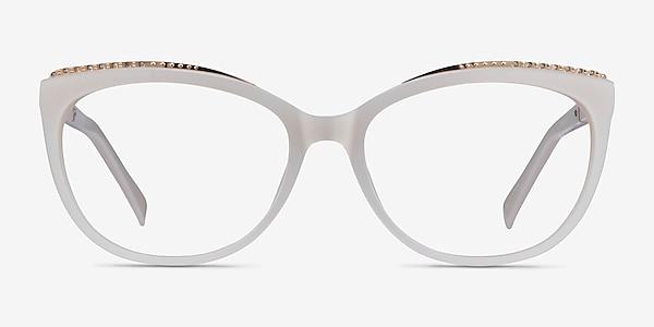 Brilliance White Acetate Eyeglass Frames
