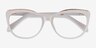Brilliance White AcetateEyeglass Frames from EyeBuyDirect, Closed View