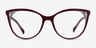 Bijou Burgundy AcetateEyeglass Frames from EyeBuyDirect, Front View