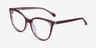 Bijou Burgundy AcetateEyeglass Frames from EyeBuyDirect, Angle View