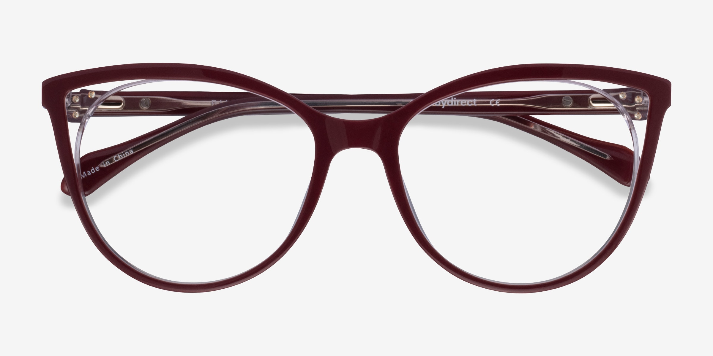 Bijou Cat Eye Burgundy Glasses for Women Eyebuydirect Canada