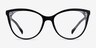 Bijou Black AcetateEyeglass Frames from EyeBuyDirect, Front View
