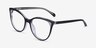 Bijou Black AcetateEyeglass Frames from EyeBuyDirect, Angle View