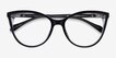 Bijou Black AcetateEyeglass Frames from EyeBuyDirect, Closed View