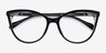 Bijou Black AcetateEyeglass Frames from EyeBuyDirect, Closed View