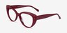 Diamond Burgundy AcétateMontures de lunettes de vue d'EyeBuyDirect, Vue d'Angle