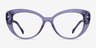 Diamond Clear Purple AcétateMontures de lunettes de vue d'EyeBuyDirect, Vue de Face