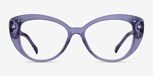 Diamond Clear Purple Acetate Eyeglass Frames