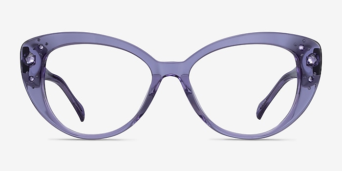 Diamond Clear Purple Acetate Eyeglass Frames from EyeBuyDirect