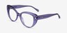 Diamond Clear Purple AcétateMontures de lunettes de vue d'EyeBuyDirect, Vue d'Angle